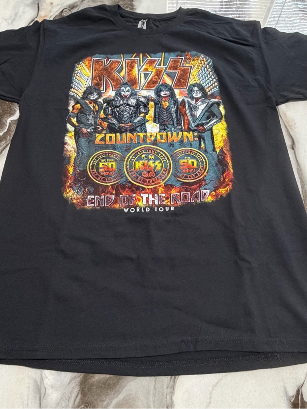 KISS 2023 End of the Road World Tour Countdown Final 50 Shows Shirt - Gildan L